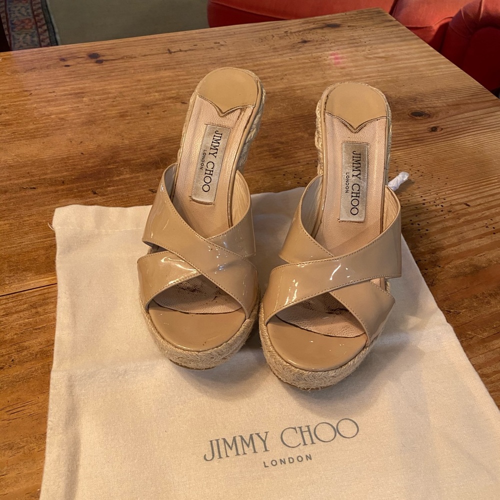 Jimmy Choo Patent Leather Wedge